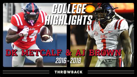 NFL Throwback: DK Metcalf and A.J. Brown college highlights