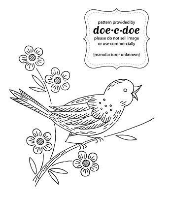 doe-c-doe: thursday = embroidery Bird Embroidery Pattern, Embroidery Patterns Vintage ...