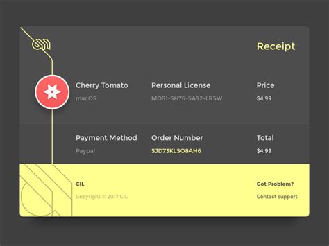 Daily UI #017 Email Receipt by John Cido on Dribbble