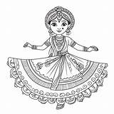 Kathakali Dance Indian Sketch Clipart Line Outline Folk Coloring India  sketch template