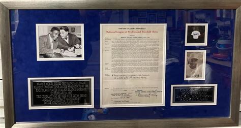 Charitybuzz: 1947 Jackie Robinson First Contract Signed by Dodgers ...