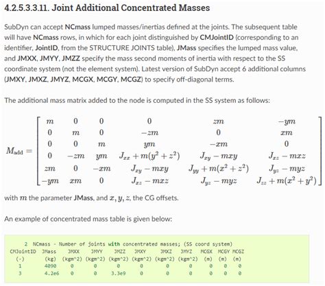 Mass and inertia matrix OpenFAST - Structural Analysis - NREL Forum