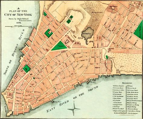 Map of New York City 1776 - New York 1776 map (New York - USA)