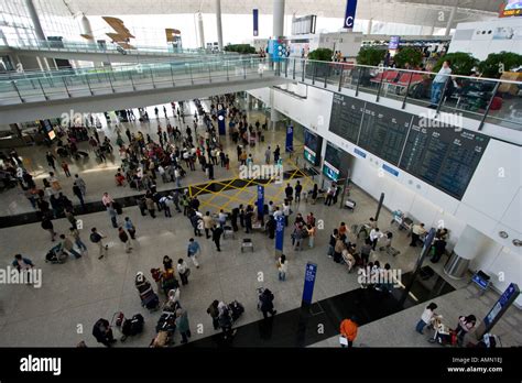 Arrivals Hall Area HKG Hong Kong International Airport Stock Photo - Alamy