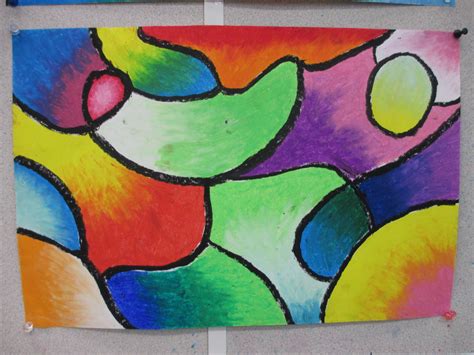 Oil- Pastel Abstracts - ART AT HILLSIDE MIDDLE SCHOOL!