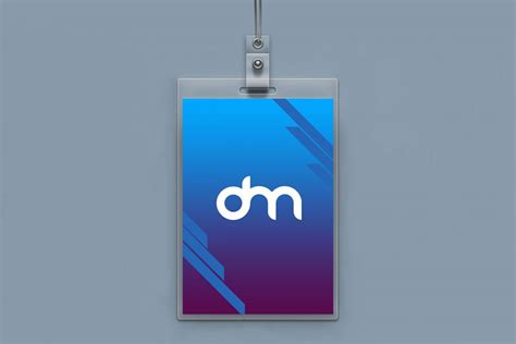 Vertical ID Card PSD Mockup – Download PSD