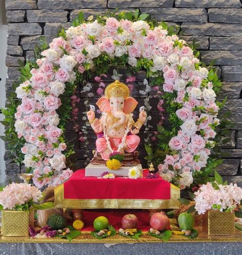 Creative Artificial Flower Decoration Ideas For Ganpati At Home