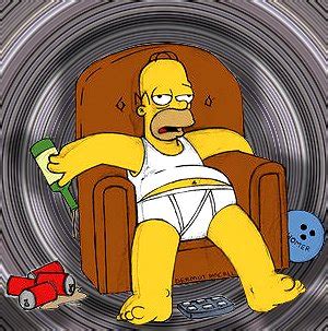 Homer Simpson Drunk in Undies Spinning - Pro Sport Stickers