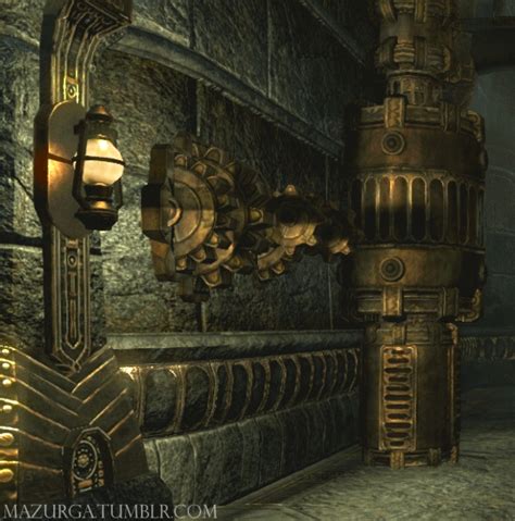 mazurga's media — Klathzgar [Four gifs of Dwemer architecture,... | Steampunk wall, Elder ...