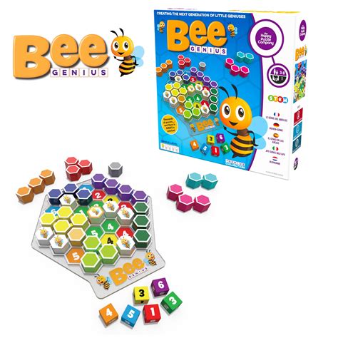 Bee Genius - Award Winner Puzzle Family Board Game For Ages 3+ Kids. 46,656 Possible Solutions ...