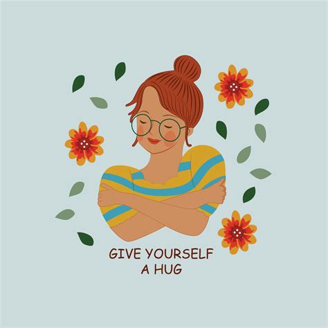 Vector Illustration of Give Yourself A Hug 33238972 Vector Art at Vecteezy