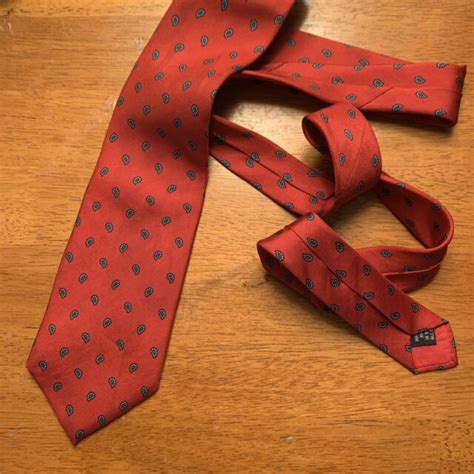 Mens Red Paisley Jos. A. Bank Clothiers Tie Silk Made in USA! | eBay