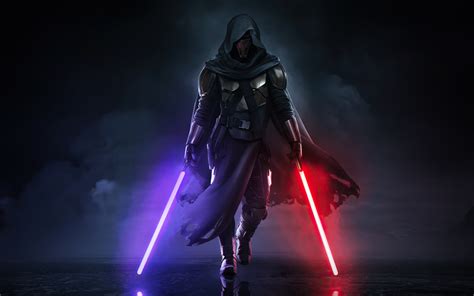 Sith Wallpaper 4K, Star Wars, Lightsaber