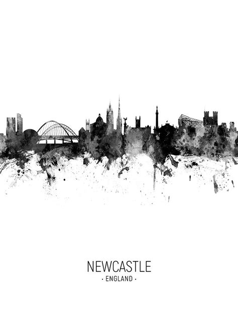 Newcastle England Skyline Digital Art by Michael Tompsett - Fine Art America