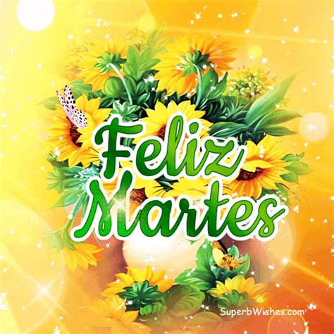 Feliz Martes GIF Animado Con Flores de Colores | SuperbWishes.com