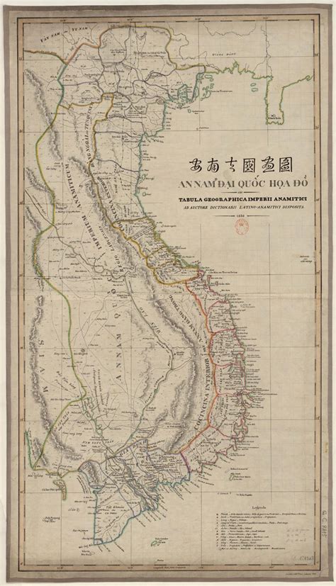 1838 map of Vietnam published by Jean L. Taberd | Map, Vietnam map, Old ...