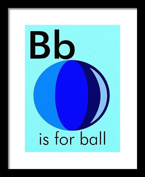 B is for Ball , Wall Flashcards, Nursery Print, Instant Download, Kids ...