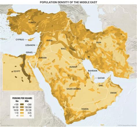 Population density of the Middle East, by Forbes #map #middleeast | Map ...