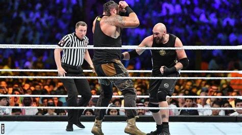 Tyson Fury beats Braun Strowman at WWE Crown Jewel match - BBC Sport