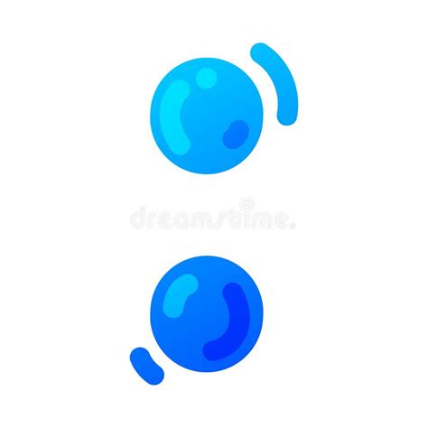 Blue Balloon Colon Mark As Vertically Aligned Dots for Punctuation Vector Illustration Stock ...