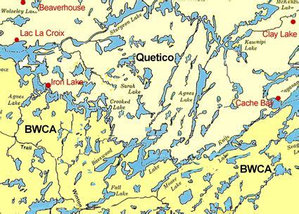 Map Of Boundry Waters - Mammoth Mountain Trail Map