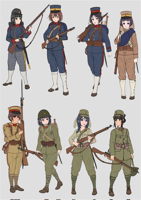 Anime Military, Military Girl, Female Character Design, Character ...