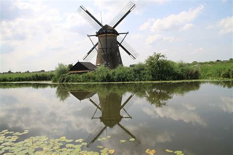 HD wallpaper: windmill, holland, netherlands, landscape, sky, clouds, nature | Wallpaper Flare