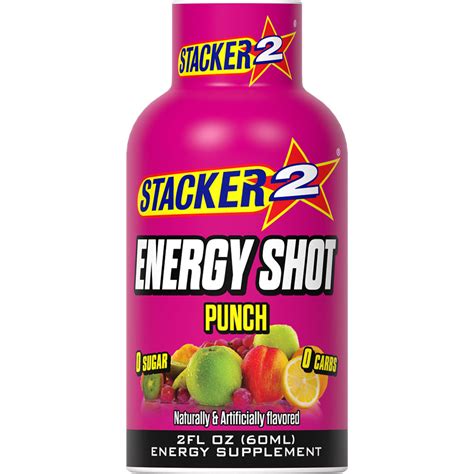 Stacker2 Energy Shots (12pk - 2 oz Bottles)