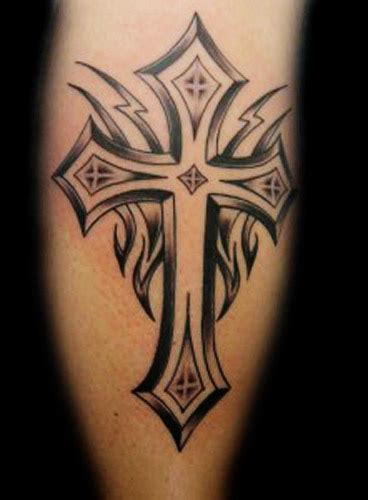 22 Beautiful Tribal Cross Tattoos | Only Tribal