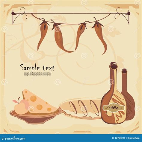 Menu template stock vector. Illustration of wine, template - 12764226