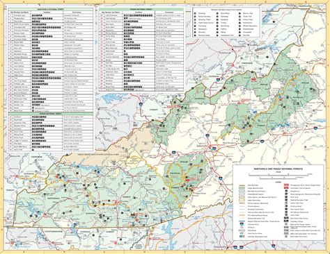 Pisgah National Forest and Nantahala National Forest map ...