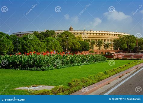 Parliament House, New Delhi Stock Image - Image of landscape, park: 186407497