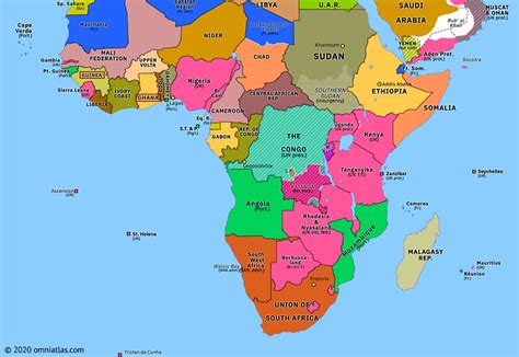 French Withdrawal from Equatorial Africa | Historical Atlas of Sub ...