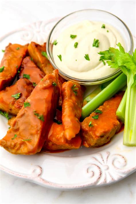 Vegan Chicken Wings (Seitan Wings) - The Hidden Veggies