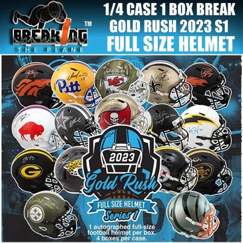 KC CHIEFS GOLD Rush 2023 S1 Full Size Helmet Break 1/4 Case One (1) Box! $13.19 - PicClick