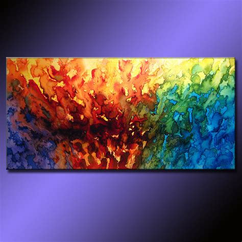 Modern Abstract Painting Contemporary Gallery Art On Canvas Ready To H – New Wave Art Gallery