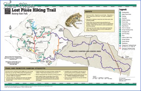 BASTROP STATE PARK MAP TEXAS - ToursMaps.com