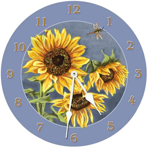 Invite The Happy In With A Sunny Sunflower Wall Clock