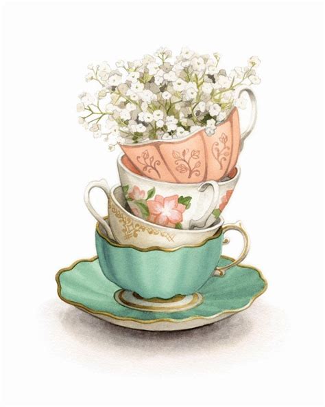 Pin by Framwe on Arte inspirador ☾ | Tea cup art, Watercolor ...