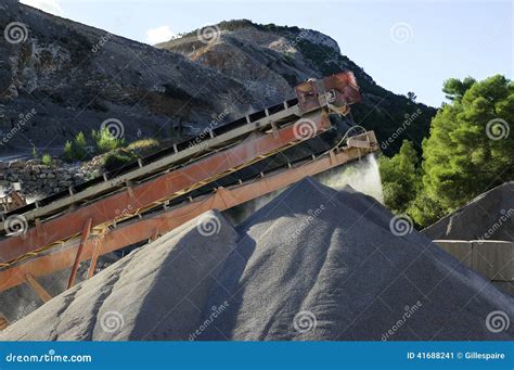 Gravel pit operation stock image. Image of mineral, equipment - 41688241