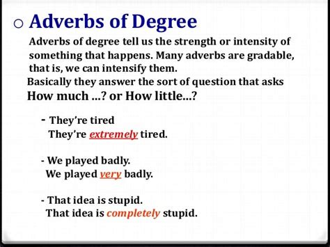 Adverbs of degree