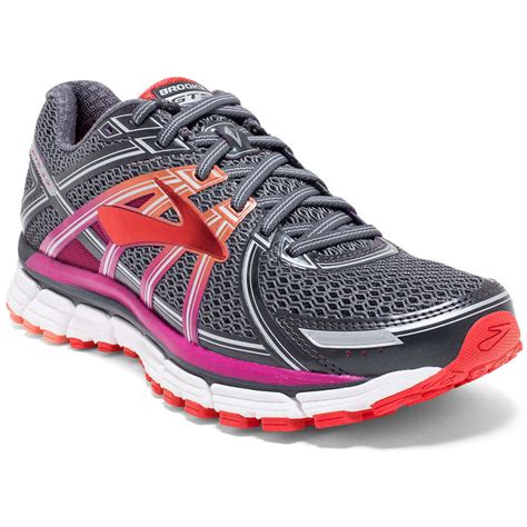 BROOKS Women’s Adrenaline GTS 17 Running Shoes, Wide, Anthracite/Fuchsia - Eastern Mountain Sports