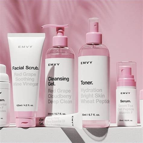 Beautiful branding for EMVY cosmetics by @choice.studio Choice Studio in Russia. EMVY is a bran ...