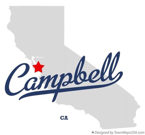 Map of Campbell, CA, California