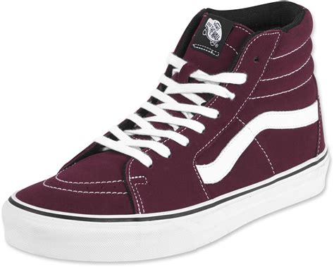 Vans Sk8 Hi shoes maroon white