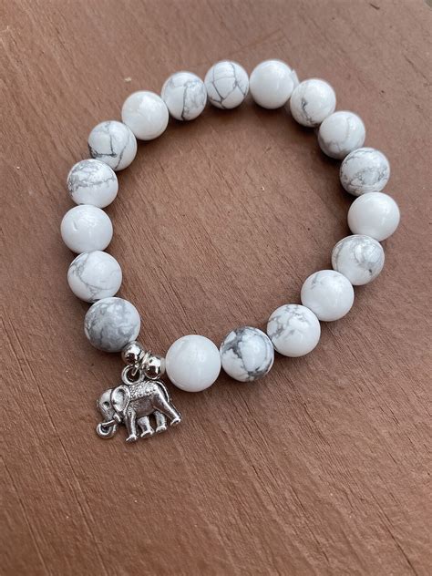 Elephant charm bracelet | Etsy