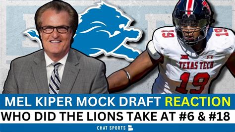 Mel Kiper Jr. 2023 NFL Mock Draft Reaction For The Detroit Lions Pick ...