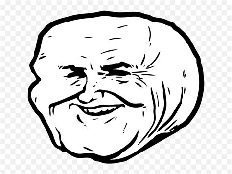 Troll Face Png Rage - Meme Funny Face Cartoon,Meme Faces Png - free transparent png images ...