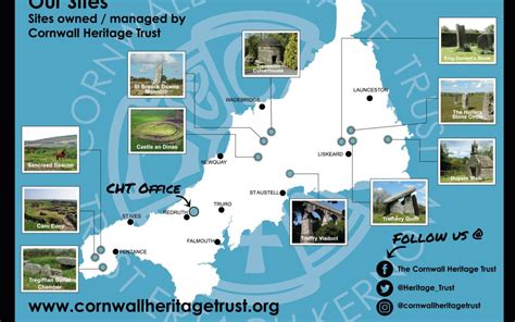 Our sites in Cornwall - a location map | Cornwall Heritage Trust