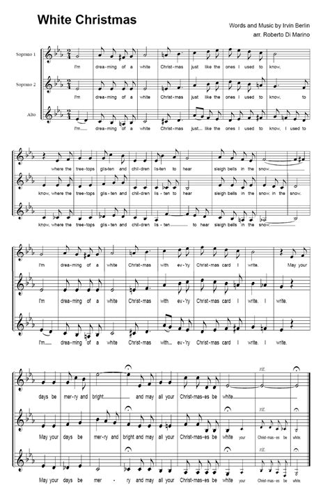 Classic White Christmas Sheet Music